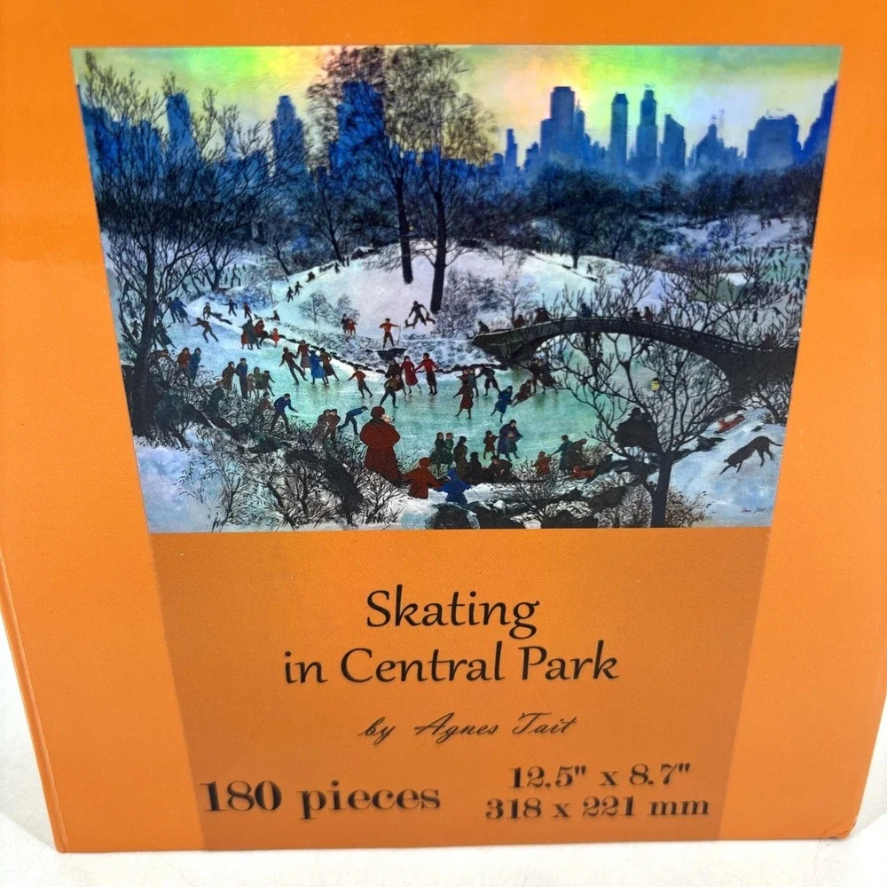 Fox Smart Box Premium Wood Jigsaw Puzzle Whimsies Skating in Central Park 180 PC